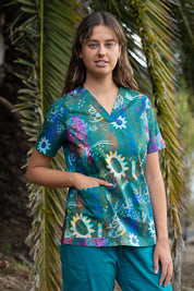 Daintree - Women's Printed Scrub Top